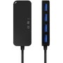Aisens Hub USB 3.1 USB-C con 4 Puertos Tipo-A, Negro, 15cm